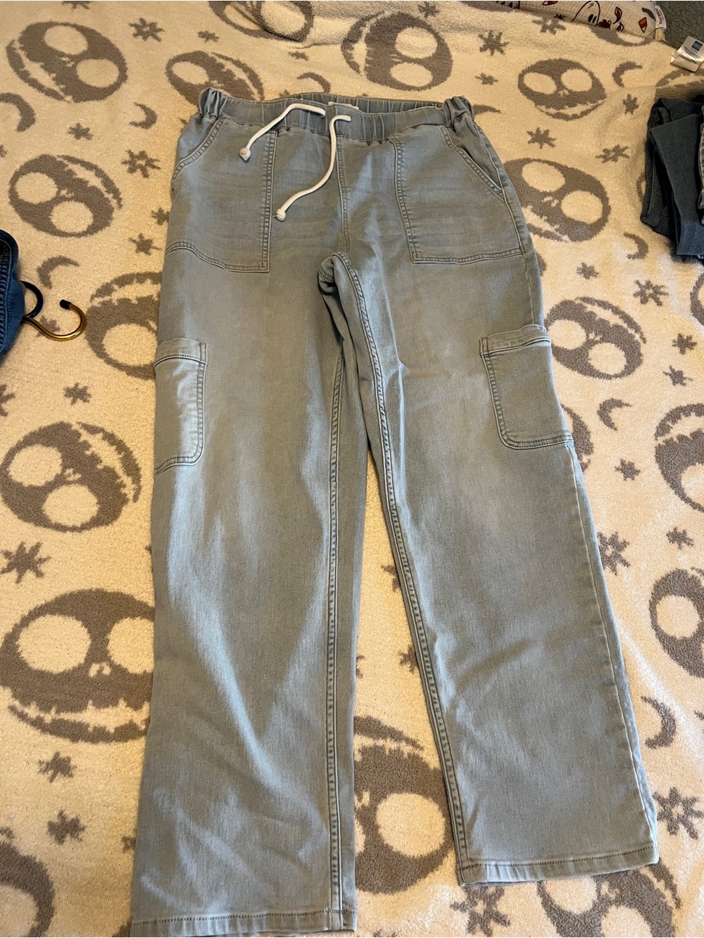 Maurices Sage Green Boot Cut Cargo Jeans